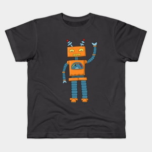 friendly retro robot Kids T-Shirt